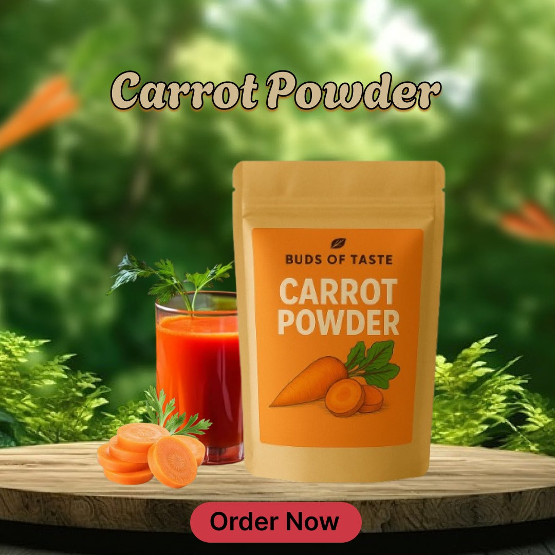 Buds of Taste Carrot Powder | Natural Immunity & Eye Care Superfood 200g