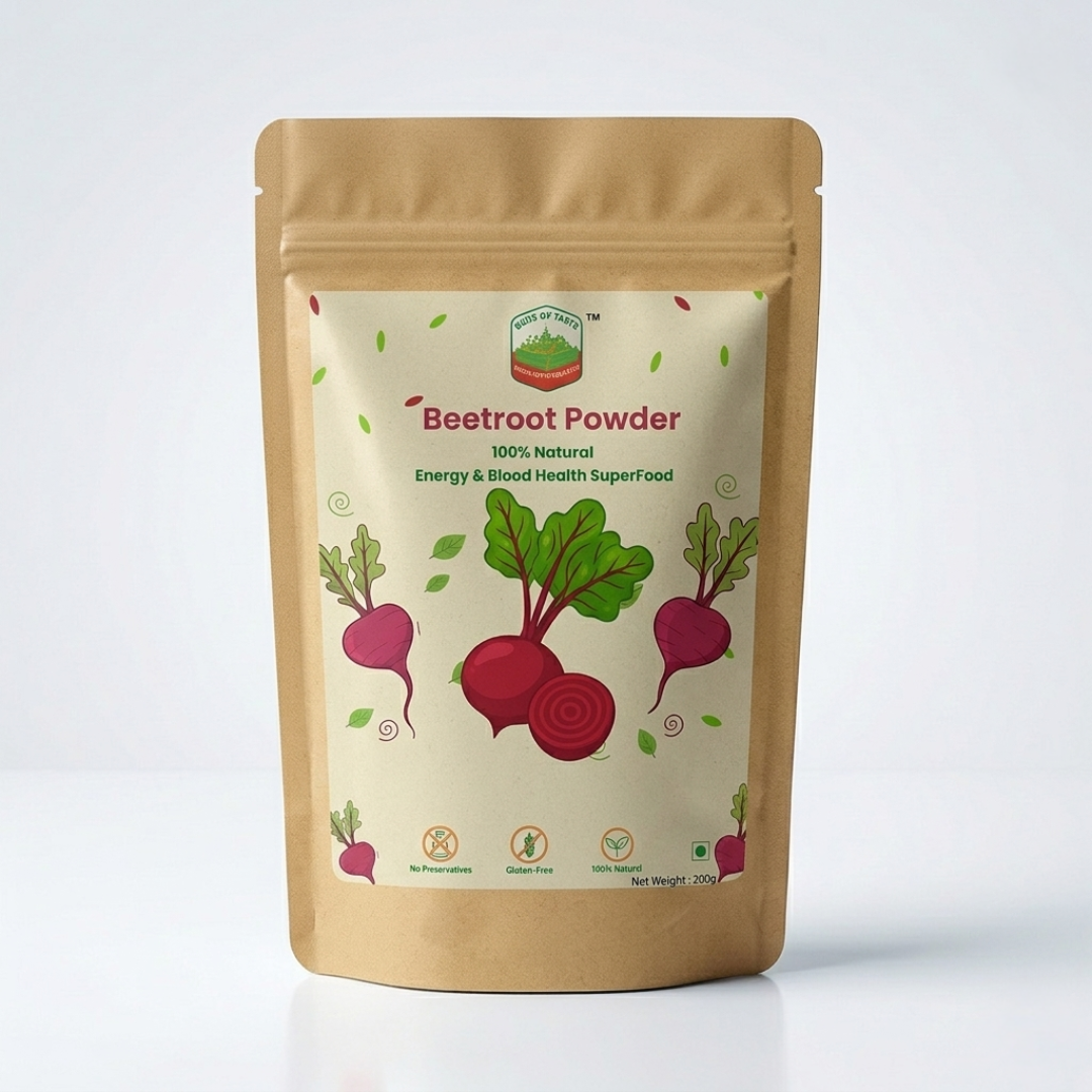 Buds of Taste Beetroot Powder | 100% Natural Energy & Skin Booster 200g