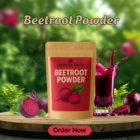 Buds of Taste Beetroot Powder | 100% Natural Energy & Skin Booster 200g