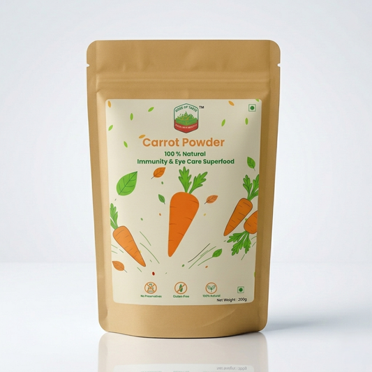 Buds of Taste Carrot Powder | Natural Immunity & Eye Care Superfood 200g