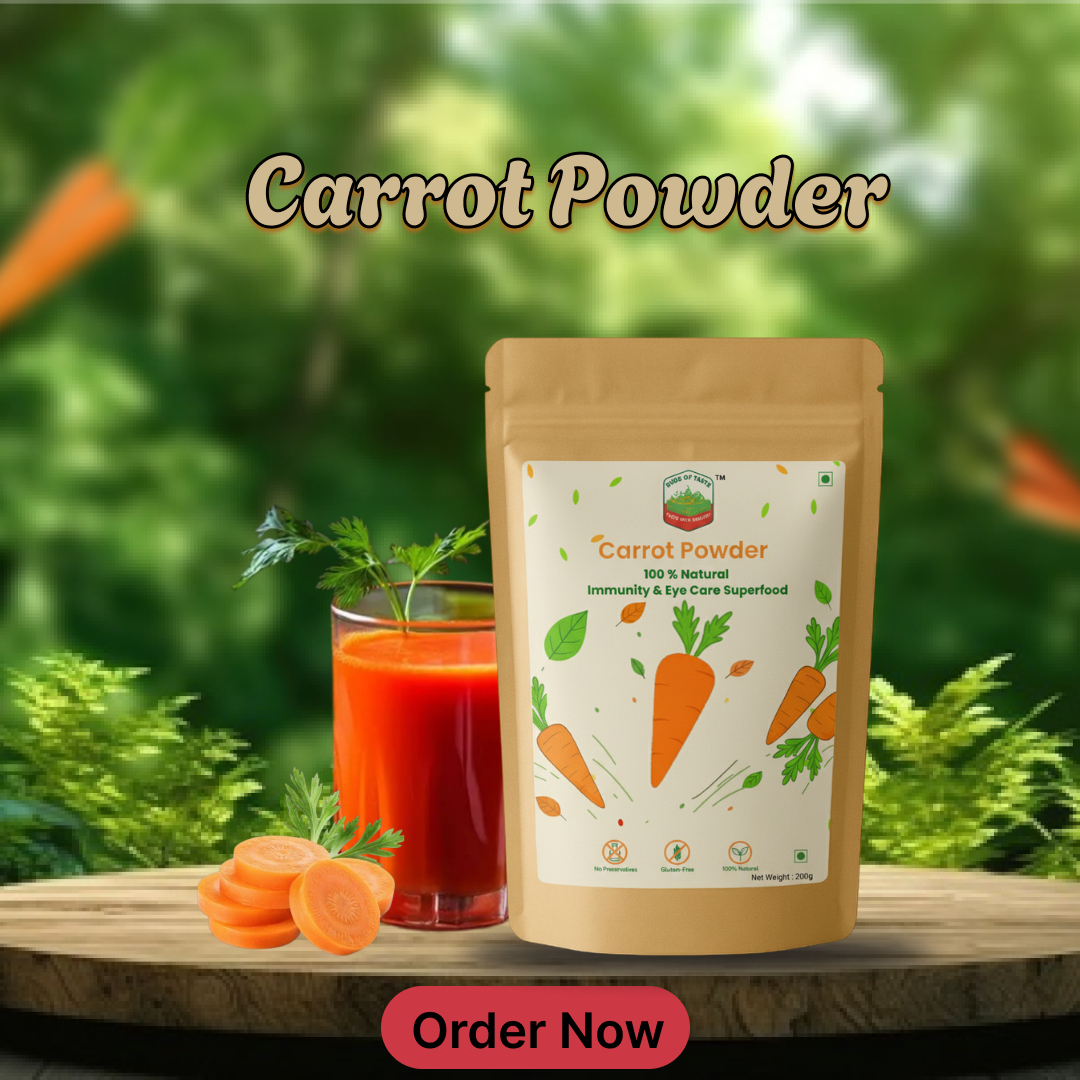 Buds of Taste Carrot Powder | Natural Immunity & Eye Care Superfood 200g