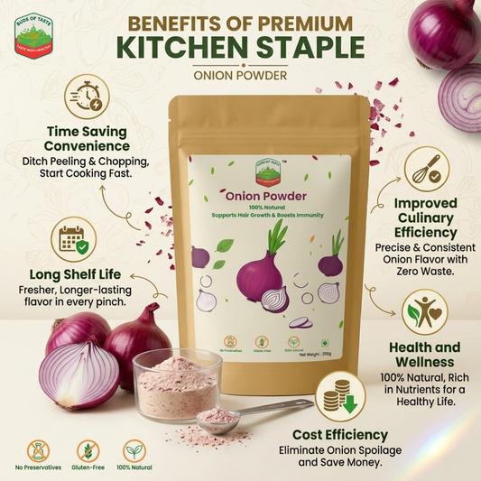 Buds of Taste Onion Powder | Natural Immunity & Skin Health Superfood 200g