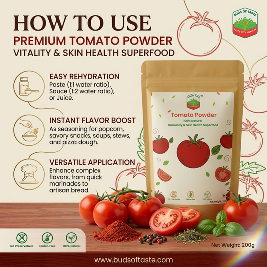 Buds of Taste Tomato Powder | Natural Skin Glow & Heart Health Superfood 200g